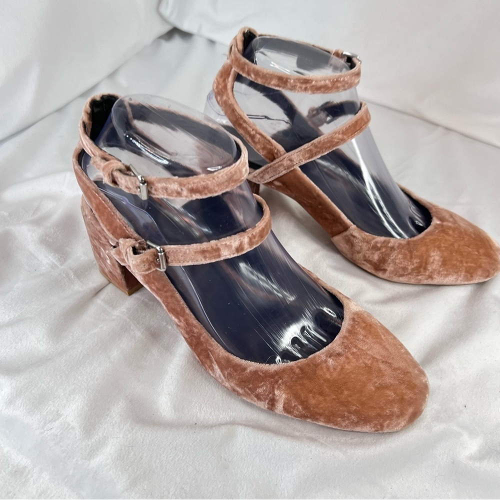 REBECCA MINKOFF Women's Berry Smoothie Velvet Brooke Pink Sandals Size 7 - Picture 4 of 9